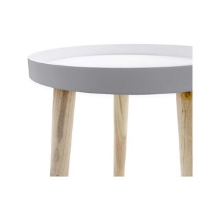Mesa auxiliar madera decorativa 36x30 cm