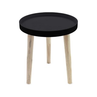 Mesa auxiliar madera decorativa 36x30 cm
