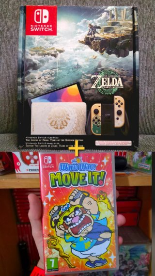 Nintendo Switch OLED Zelda + WarioWare Move It