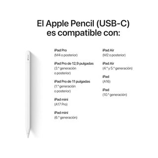 Apple Pencil USB-C precisión y dibujo