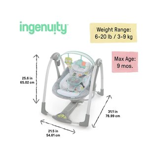 Ingenuity Hugs & Hoots columpio plegable hamaca