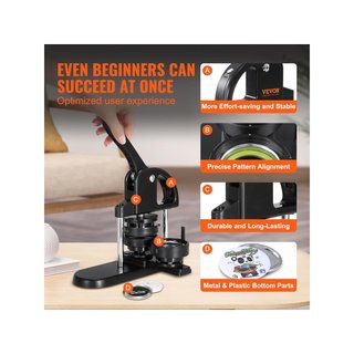 VEVOR prensa botones 25/32/58 mm 300 kits