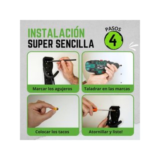 Soporte bicicleta pared con protector 4 unidades