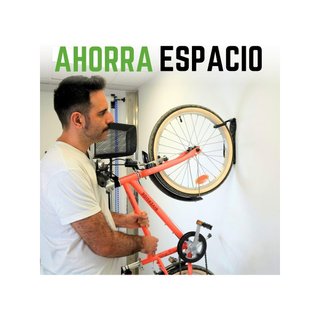 Soporte bicicleta pared con protector 4 unidades