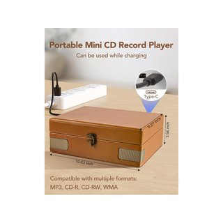 Reproductor CD vintage portátil bluetooth