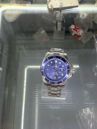 Reloj Rolex Submariner Azul y Plateado