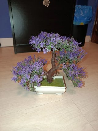 Bonsái Artificial Rosa y Morado