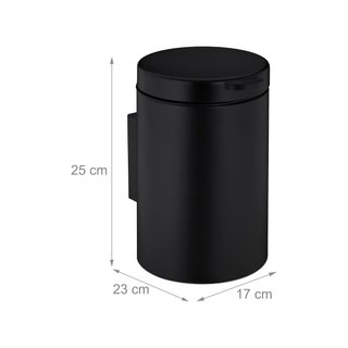Relaxdays cubo basura baño acero colgante