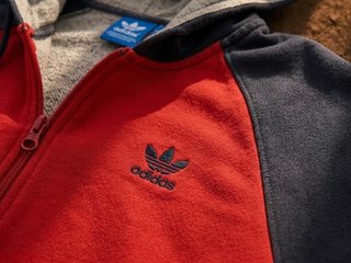 Adidas Originals Two-Tone Raglan Full-Zip Hoodie