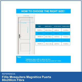 Fillis Zanzariera Magnetica Porta 80x200cm Fibra