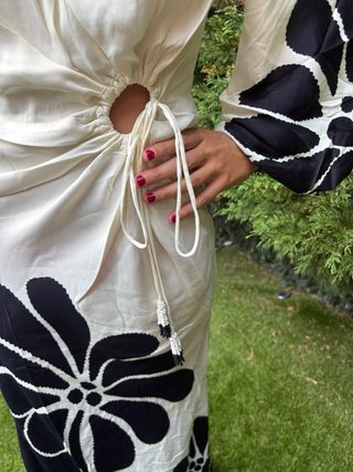 Vestido Farm Rio Blanco y Negro