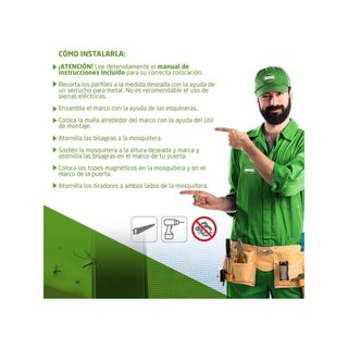 Amig MP01 Mosquitera puerta aluminio ajustable