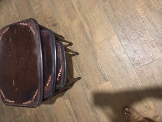 Conjunto 3 mesas auxiliares vintage madera
