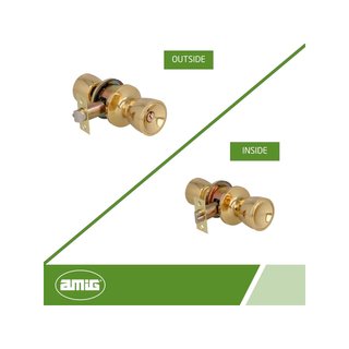Amig 13463 pomo puerta latón dorado llave