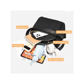 Mochila antirrobo mujer bandolera negra