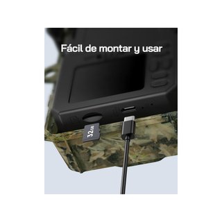 - WOLFANG WT02 32GB cámara caza solar 4K