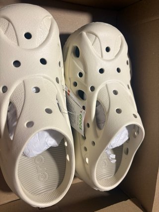 Crocs plataforma beige