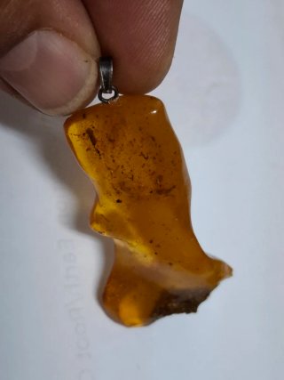Colgante ámbar natural en plata de ley