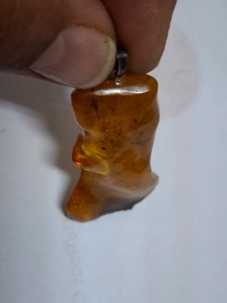 Colgante ámbar natural en plata de ley