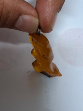 Colgante ámbar natural en plata de ley