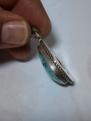 Colgante Turquesa Plata Ley India