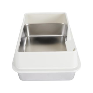 Caja para gatos acero inoxidable tapa