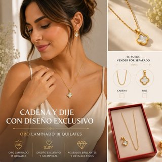 Catena e ciondolo croce in oro laminato 18k