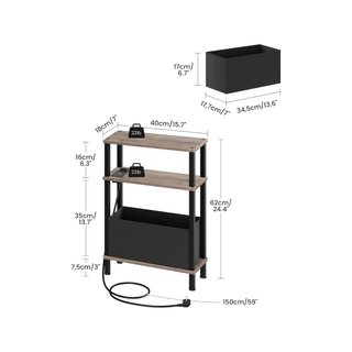 CHOEZON mesa auxiliar estrecha DTBZ07CFH