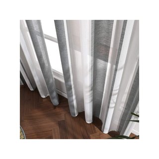 MIULEE tende a righe bianco grigio 140x225 cm