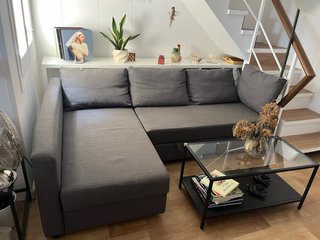 Sofá Cama Chaise Longue Gris Ikea friheten