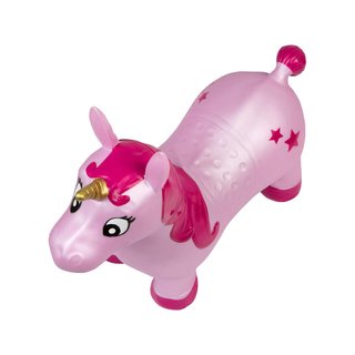 Idena 40133 Unicornio hinchable rosa saltarín