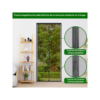 Cortina mosquitera puerta magnética 95x210