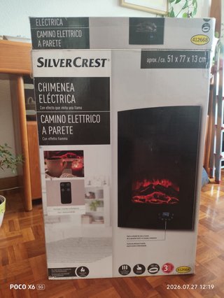 Estufa Silvercrest Diseño Chimenea Negra