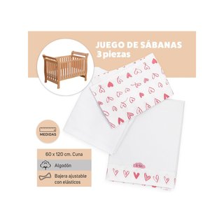 TI TIN Sábanas cuna algodón 70x140