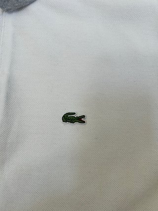 Polo Lacoste Bianco Grigio Uomo numero 4 M