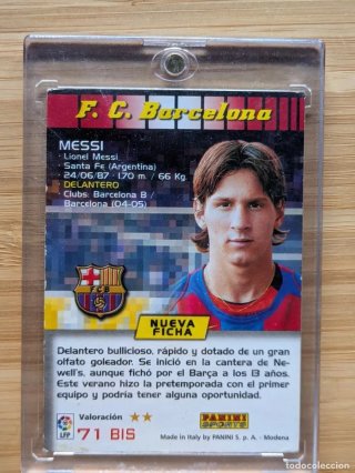 Cromo Messi Mega Cracks 2004-05
