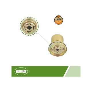 Amig pomo puerta madera latón Mod. 600