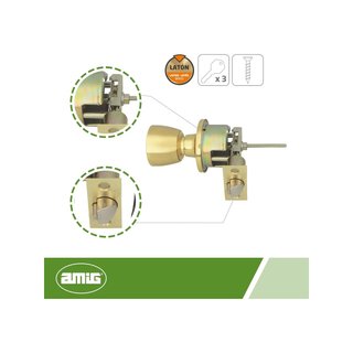 Amig pomo puerta madera latón Mod. 600