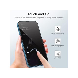 Protettore privacy JETech per iPhone 13 in vetro temperato