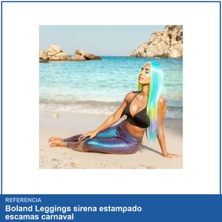 Leggings sirena estampado escamas carnaval