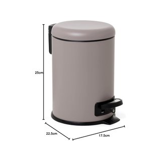 Tatay papelera baño Nordic 3L pedal