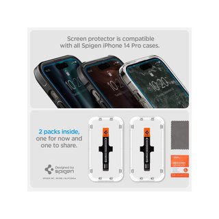 Protettore schermo Spigen Glas.tR EZ Fit in vetro temperato