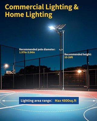 Gefolly Farola Solar Exterior 6500K Sensor IP68