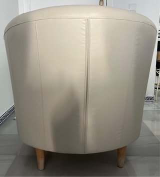 Sillón de piel blanco Ikea