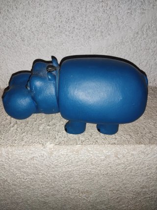 Hipopótamo vintage azul
