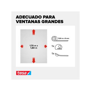 Tesa mosquitera autoadhesiva ventana gris