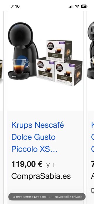 Cafetera Dolce Gusto + Cápsulas, 3 cajas