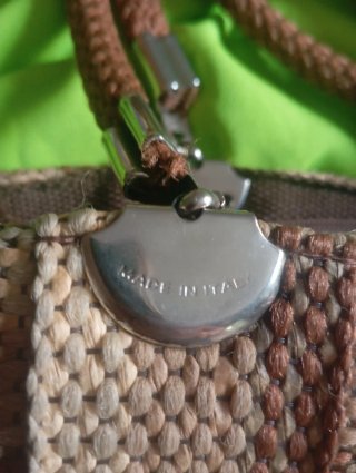 Borsa in vimini intrecciato artigianale
