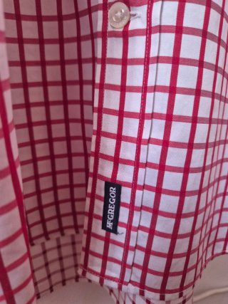 Camisa McGregor Cuadros Rojo/Blanco Talla XL