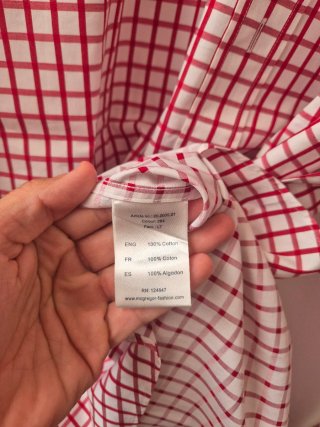 Camisa McGregor Cuadros Rojo/Blanco Talla XL